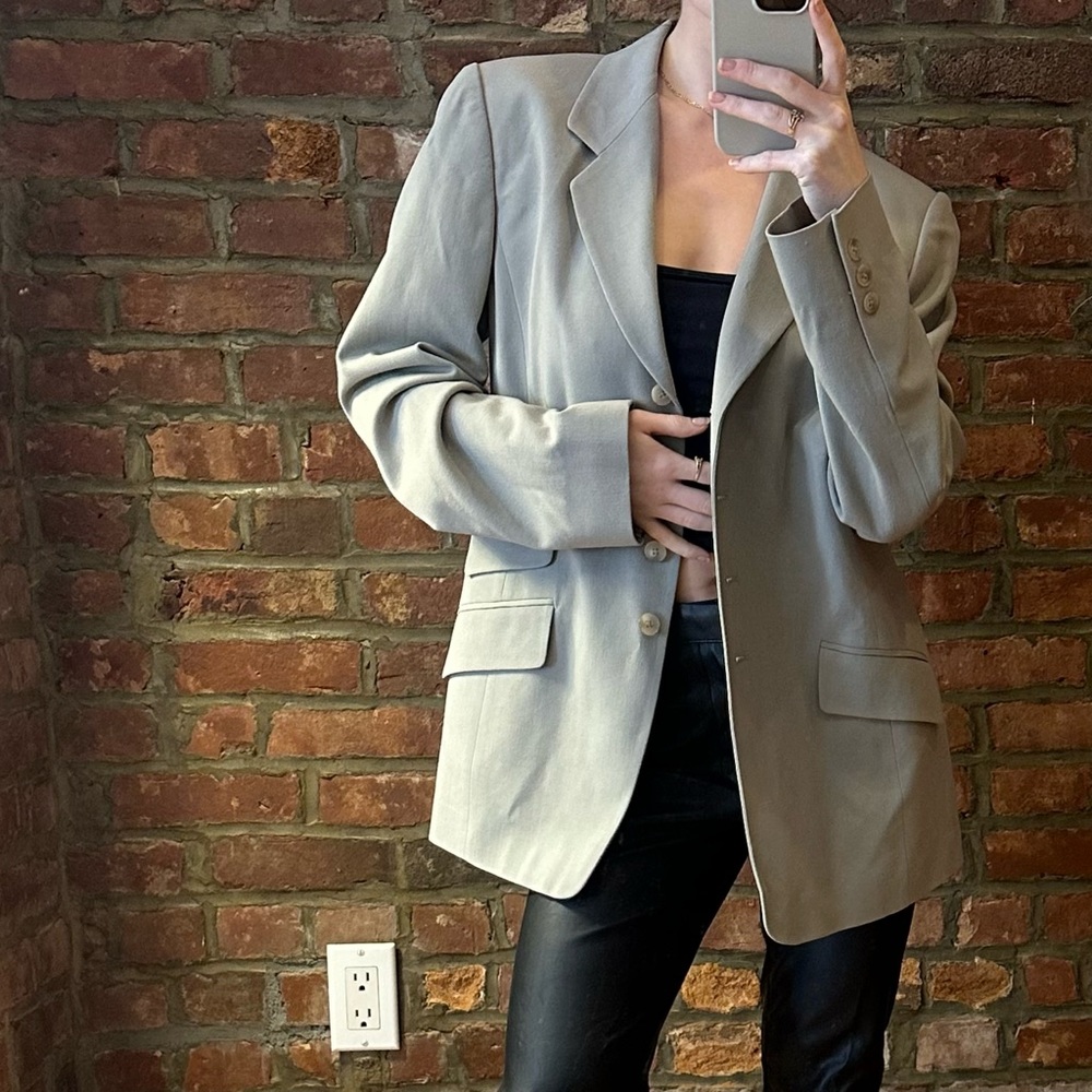 Vintage Oversized Grey Blazer